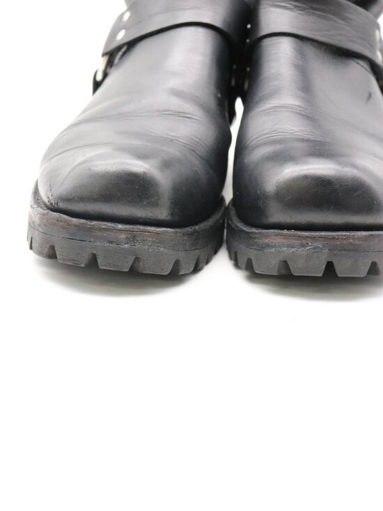 Frye Harness Square Toe Men\'s Size 12 M Black Leather Boots Motorcycle Shoes USA main image 4